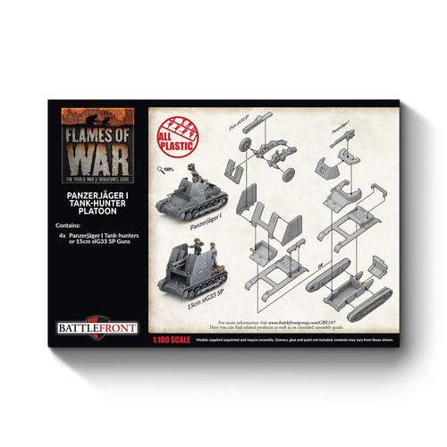 Flames of War: German - Panzerjager I Anti-tank Platoon (x4 Plastic)