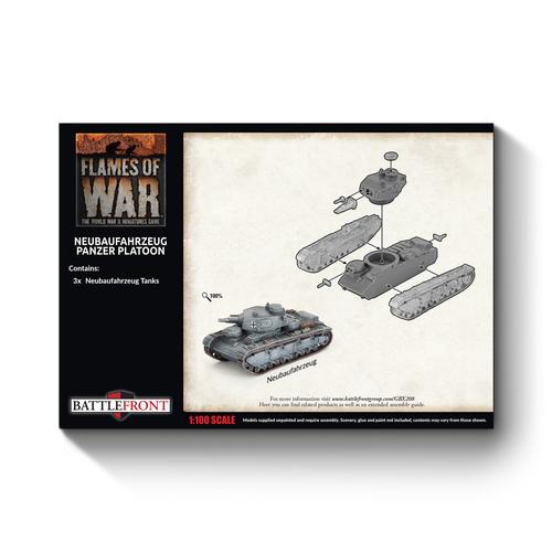Flames of War: German - Neubaufahrzeug Panzer Platoon (x3)