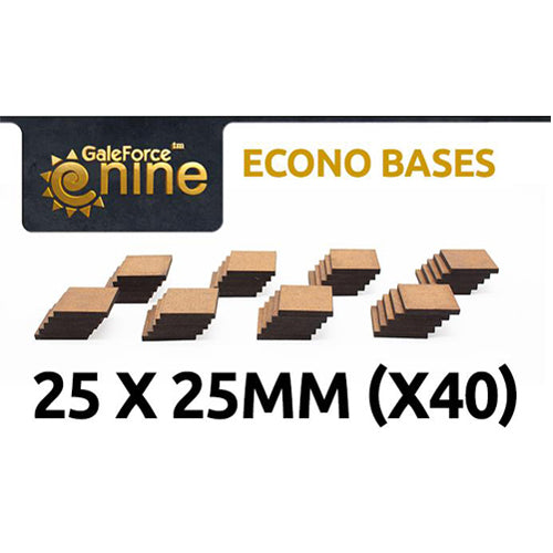 GF9 Econo Bases 25x25mm (x40)