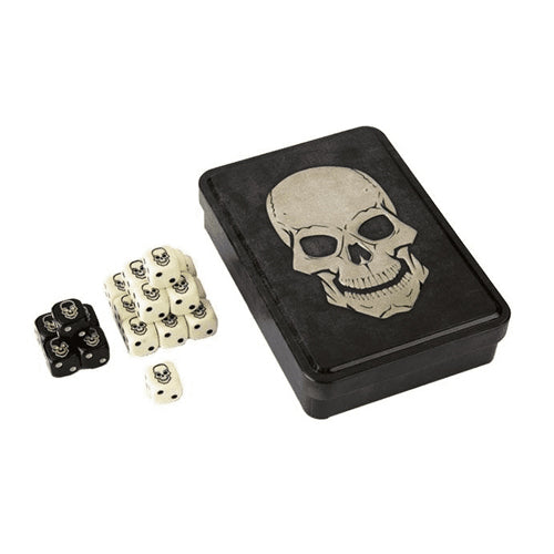 Skull Tin (x5 Black Dice x15 Bone Dice)