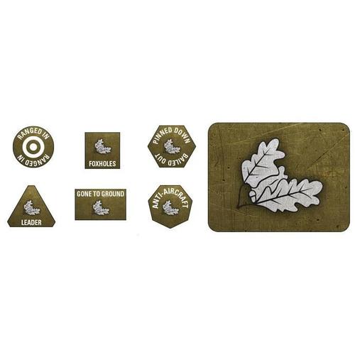 Flames of War: 716. Infantry Division Tokens (x20) and Objectives (x2)