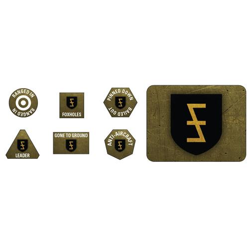 Flames of War: 13. Panzerdivision Feldherrnhalle Tokens (x20) & Objectives (x2)