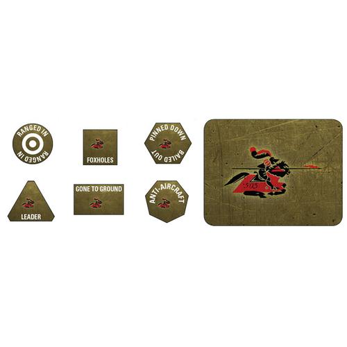 Flames of War: 505. Schwere Panzerabteilung Tokens (x20) & Objectives (x2)
