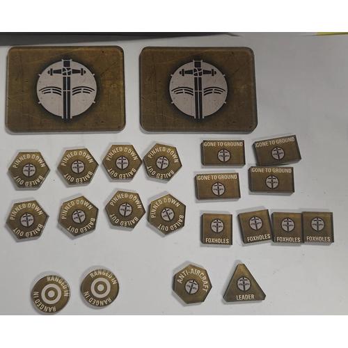 Flames of War: 653. Schwere Panzerjagerabteilung Tokens (x20) & Objectives (x2)