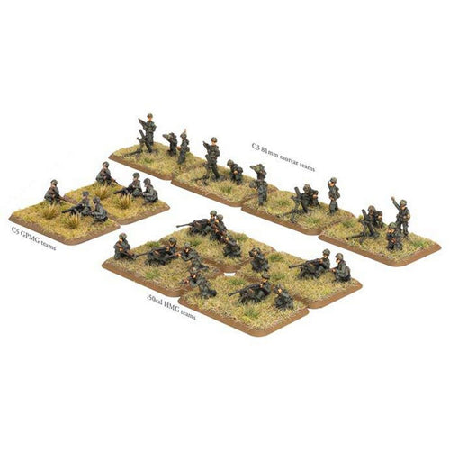 Airborne Weapons Group (x30 Figs, x4 Mortar, x4 .50cals, 2x .30cal)