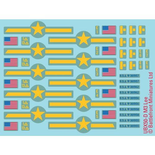 Flames of War: Mid-War US Decals (x4)