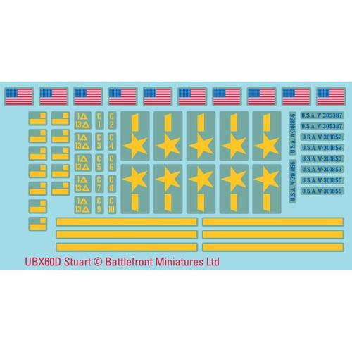 Flames of War: Mid-War US Decals (x4)