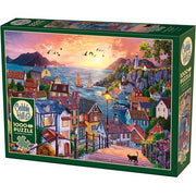 Coastal Town at Sunset Puzzle (1000 Pieces)