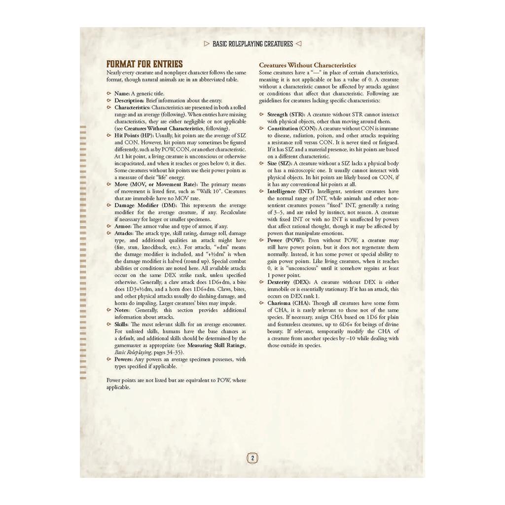 Basic Roleplaying: Creatures - Leatherette