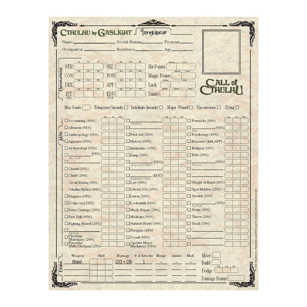Cthulhu by Gaslight Keeper's Guide - Leatherette