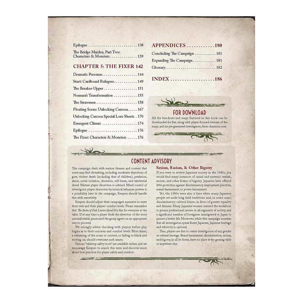 Sutra of Pale Leaves: Carcosa Manifest - Leatherette