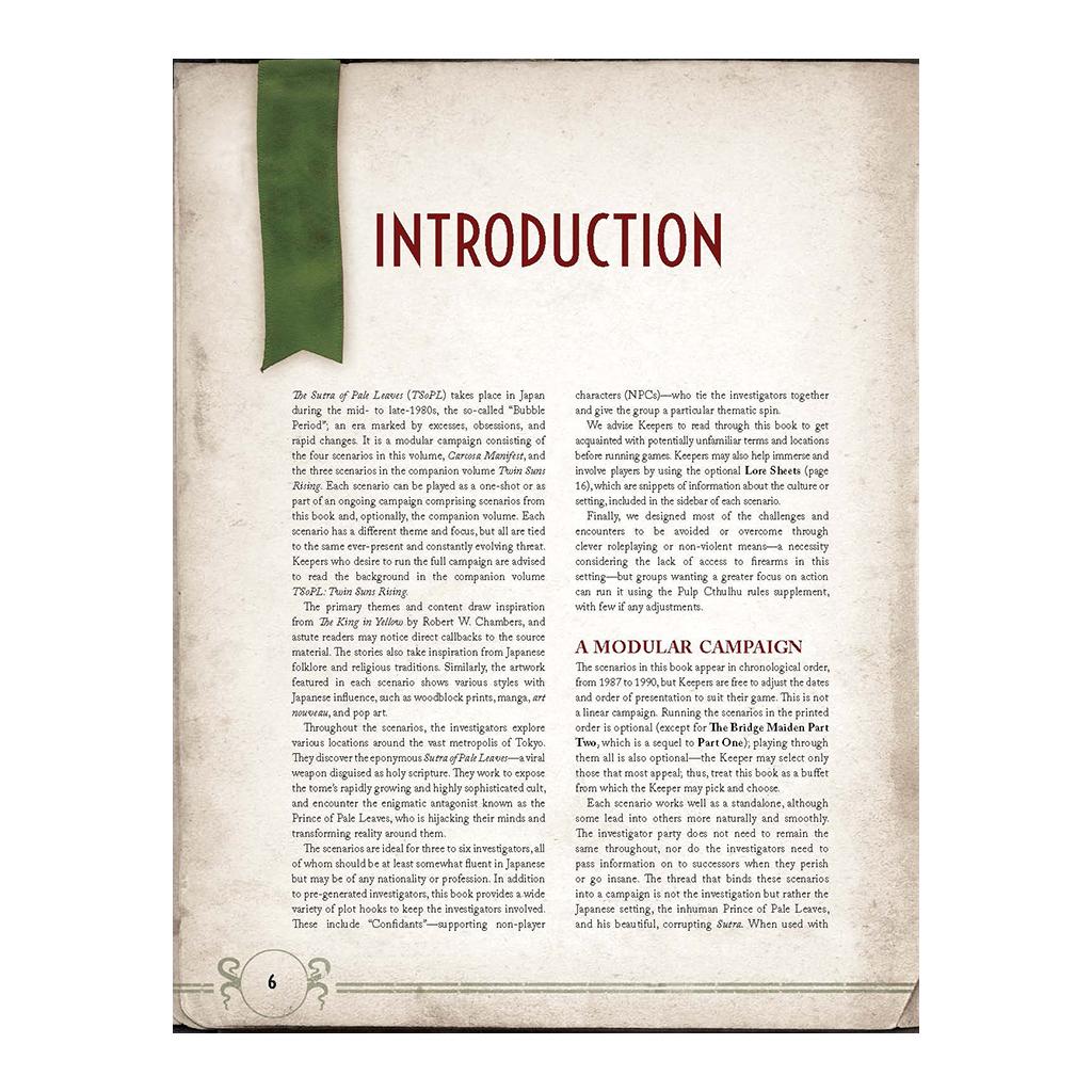 Sutra of Pale Leaves: Carcosa Manifest - Leatherette