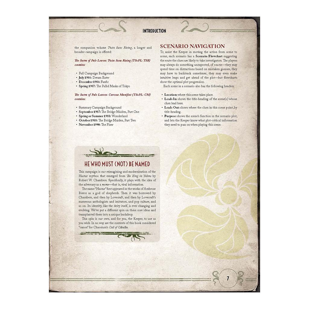 Sutra of Pale Leaves: Carcosa Manifest - Leatherette