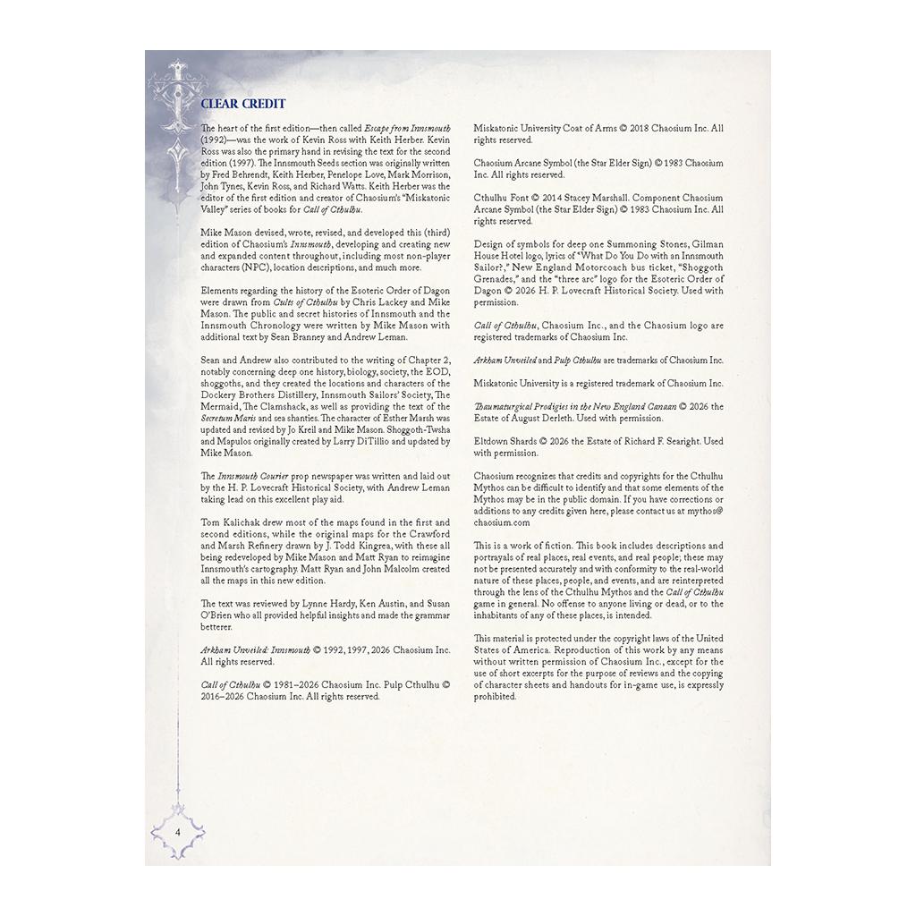 Call of Cthulhu: Innsmouth - Leatherette