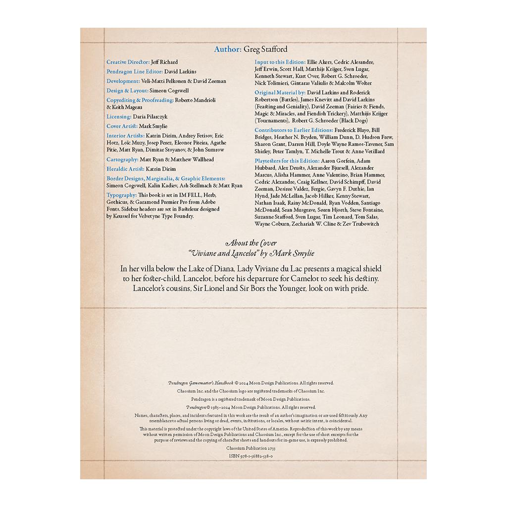 Pendragon: GM Handbook Leatherette