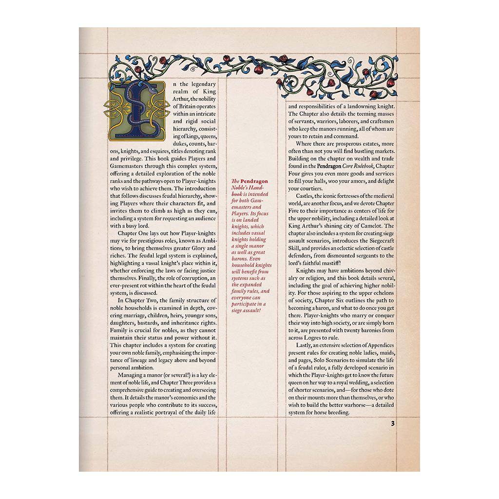 Pendragon: Noble's Handbook - Leatherette