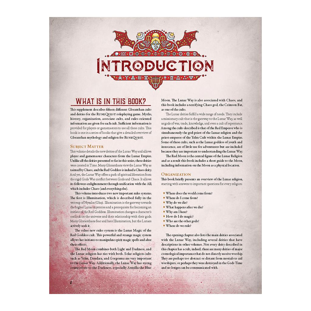 Cults of RuneQuest: The Lunar Way Leatherette
