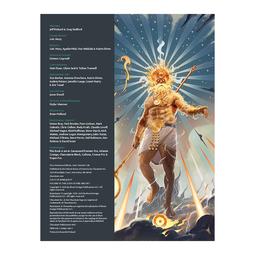 Cults of RuneQuest: Gods of Fire & Sky - Leatherette
