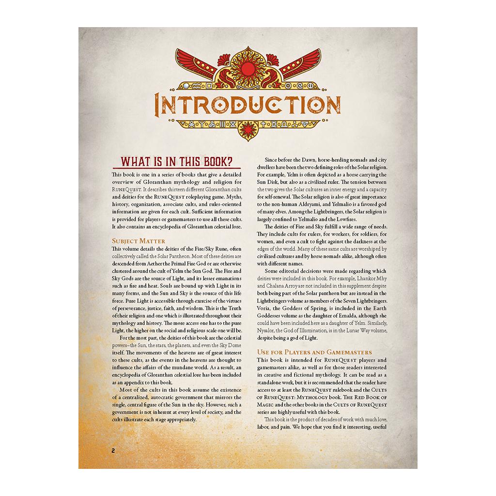 Cults of RuneQuest: Gods of Fire & Sky - Leatherette