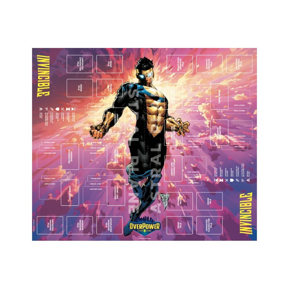 Overpower CCG Skybound Premium Format Learn To Play Double Playmat Invincible