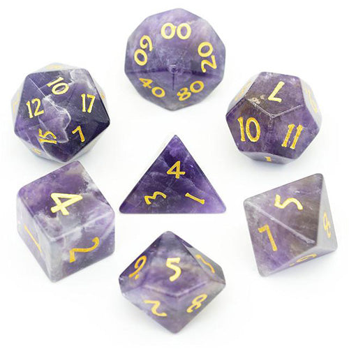 DnDice Legendary Spell Fury: Amethyst Dice Set