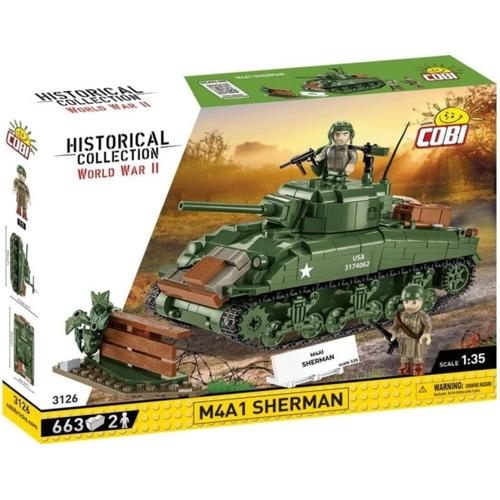 Cobi WWII 3126: M4A1 Sherman (663 Pieces)