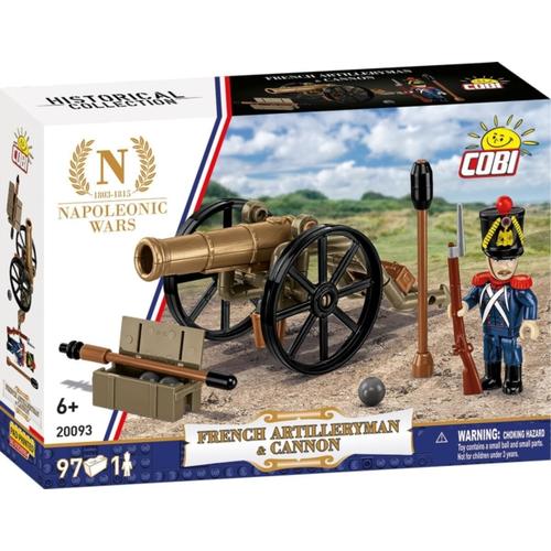 Cobi Napoleonic 20093: French Artilleryman & Cannon (97 Pieces)