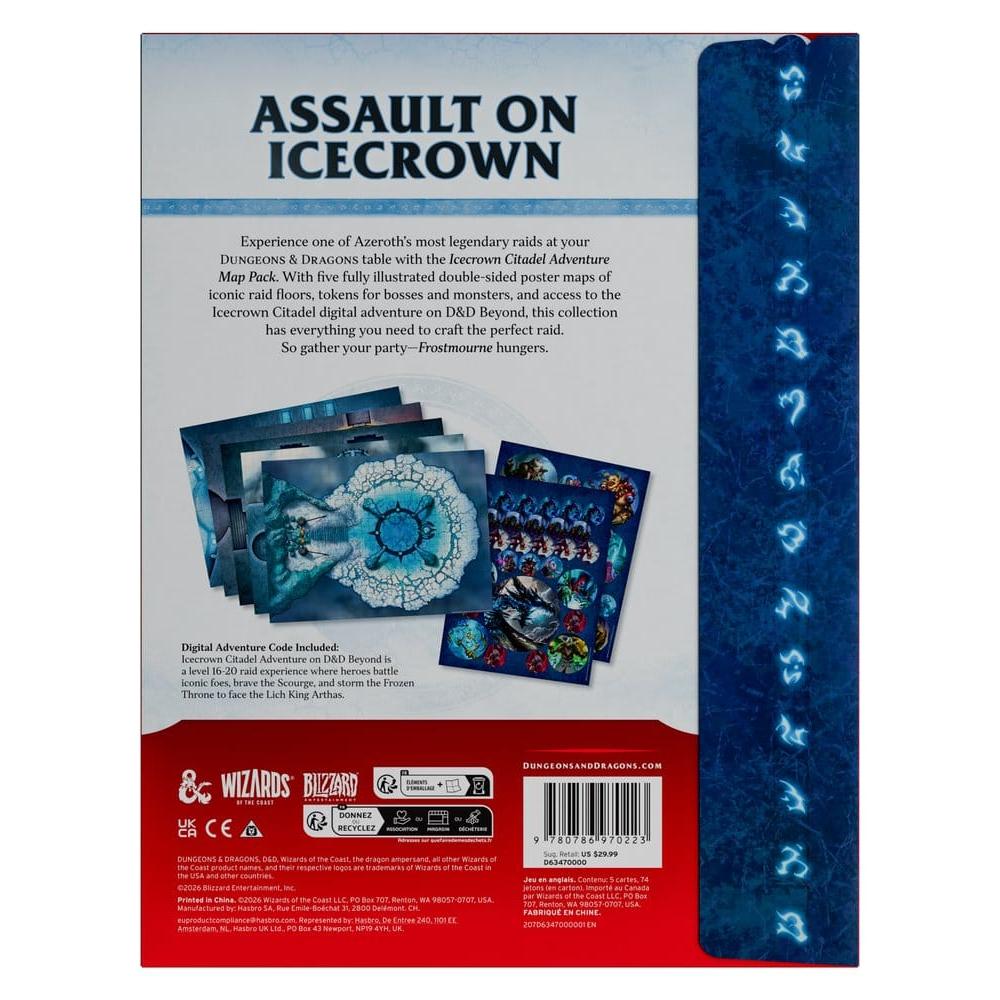 Dungeons & Dragons RPG World of Warcraft: Icecrown Citadel Adventure Map Pack