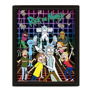 Rick And Morty: Characters Grid Framed 3D Poster