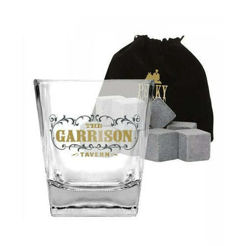 Peaky Blinders Garrison Drinking Glass and Stones Set