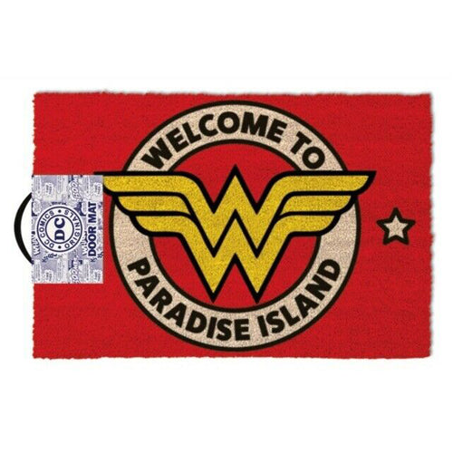 Wonder Woman Welcome to Paradise Island Door Mat