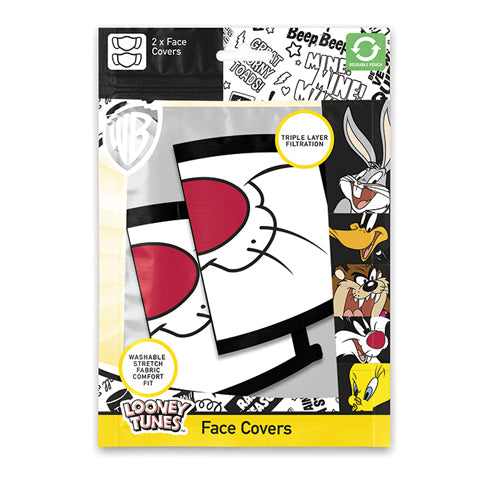 Looney Tunes Sylvester Mouth Face Covering (Pack of 2)