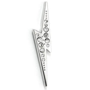 Lightning Bolt pin badge with crystals