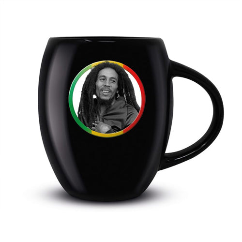 Bob Marley (Tricolour Circle) Oval Mug
