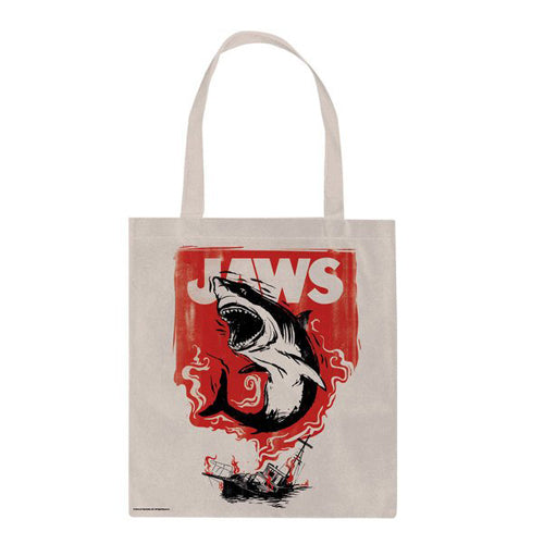 Jaws Fire Cotton Tote Bag