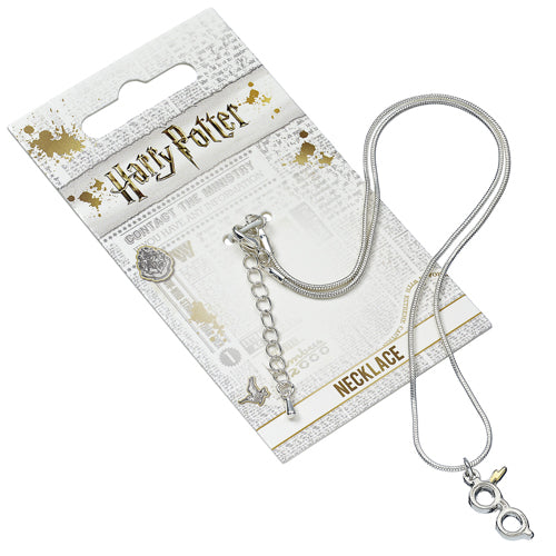 Silver Plated Lightning Bolt With Glasses Necklace