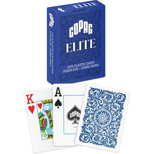 COPAG Elite - Jumbo Face - 2 index - Blue Single-Deck