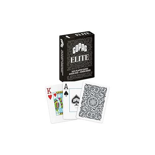 COPAG Elite - Jumbo Face - 2 index - Black Single-Deck