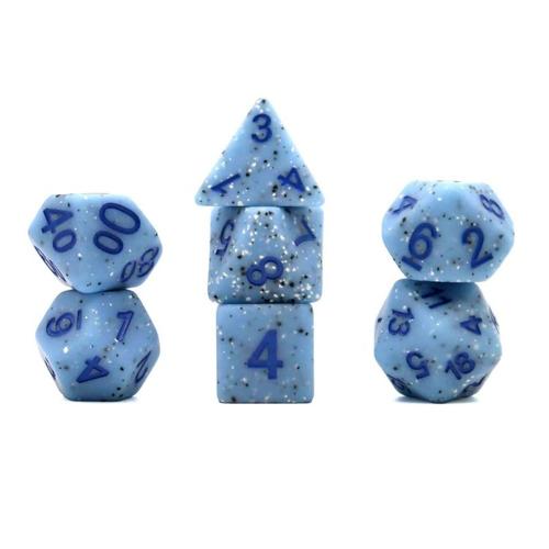 Dice Set Multicolored: Granite Blue