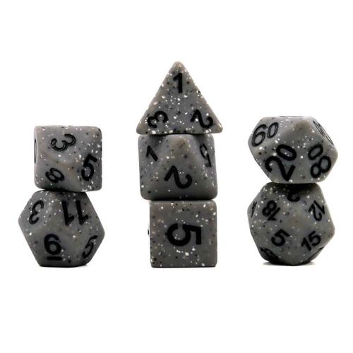 Dice Set Multicolor: Granite Grey