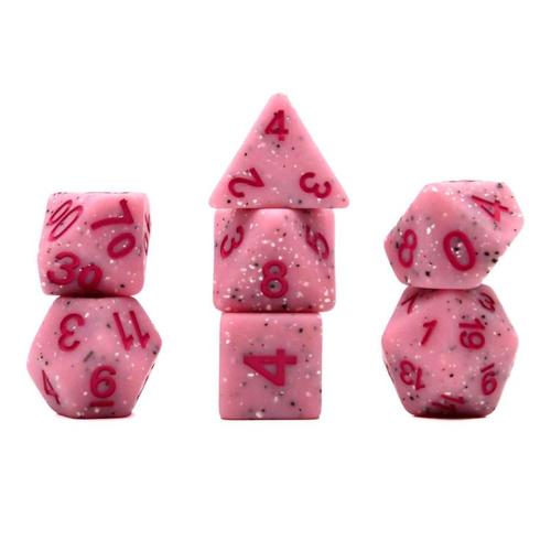 Dice Set Multicolored: Granite Pink