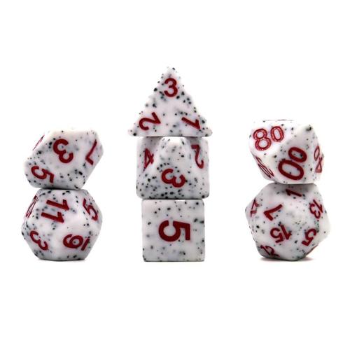 Dice Set Multicolored: Granite White