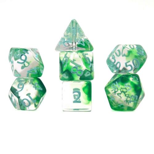 Transparent Dice Set: Nebula Bamboo