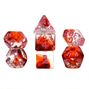 Dice Set Transparent: Nebula Blood
