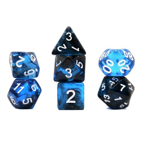 Transparent Dice Set: Nebula Midnight
