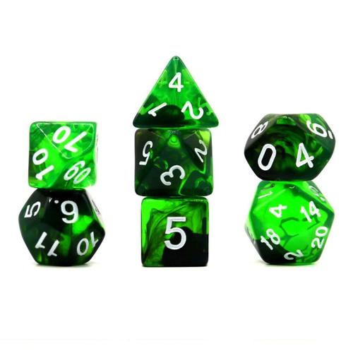 Dice Set Transparent: Nebula Poison