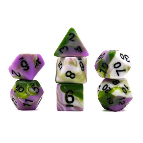 Dice Set Multicolored: The Real Joker (White/Green/Pink)