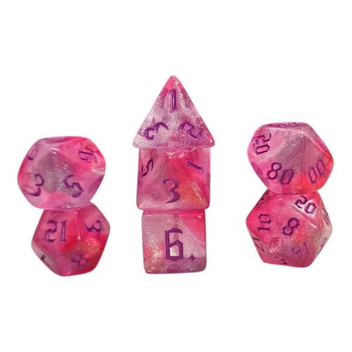 Dice Set Galaxy: Rasperry (Pink)