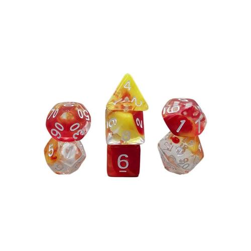 Dice Set Transparent: Nebula Sunset Cloud