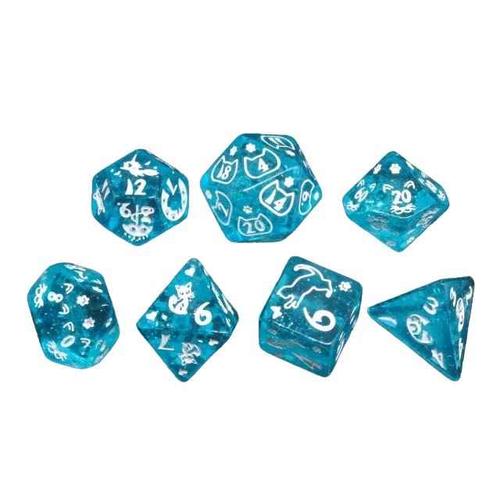 Dice Set Galaxy: Cat blue
